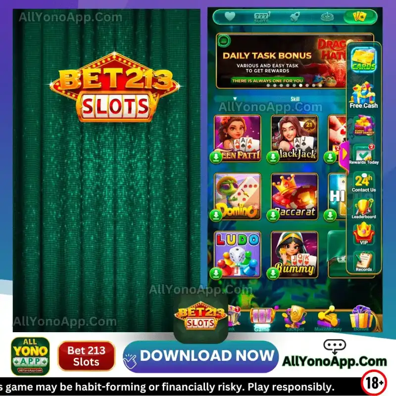 Bet 213 Slots Screen Banner