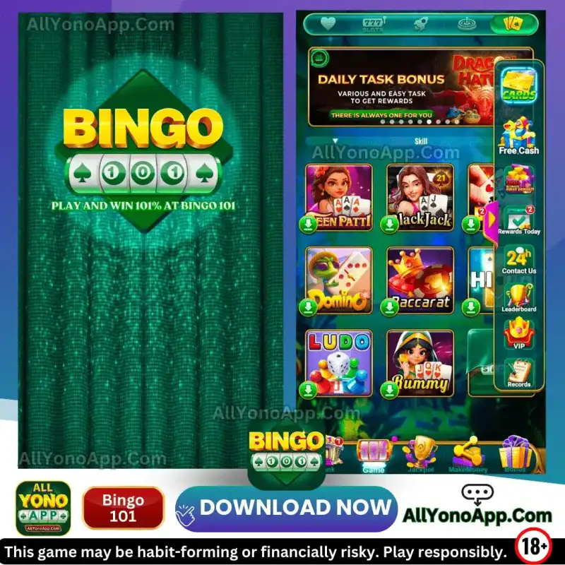 Bingo 101 Screen Banner